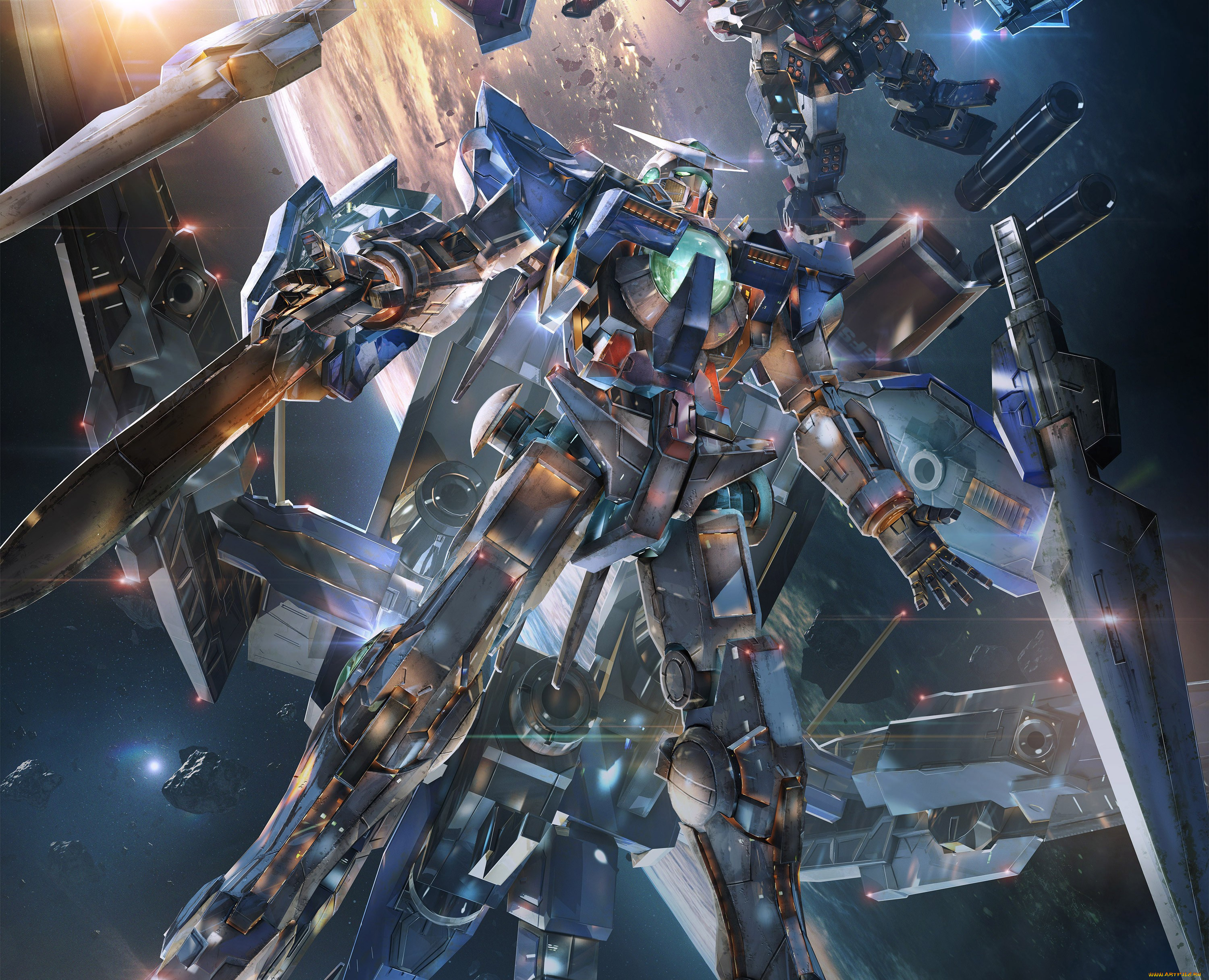  , gundam versus, gun, flame, cannon, blade, gundam, vs, laser, sword, versus, robot, mecha, ken, weapon, fire, fight, war, spark